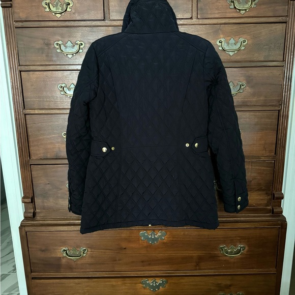 {michael kors} Navy Quilted Jacket with gold Accents - Picture 6 of 7